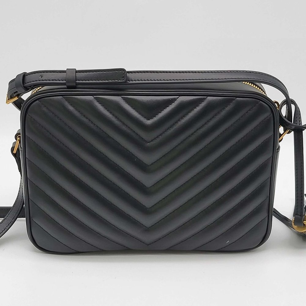 100% Authentic Yves Saint Laurent Lou Matelasse Leather Camera Crossbody Bag - Picture 3 of 13